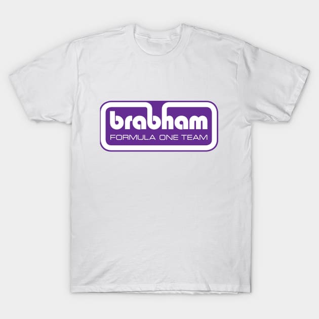 Brabham Formula One Team logo 1973/4 - purple print T-Shirt by retropetrol